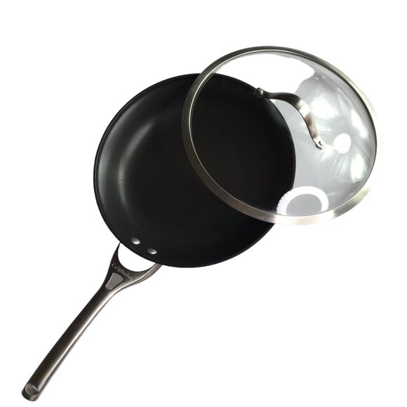 CALPHALON Large Frying Pan Skillet w/ Glass Lid Cover, 12" Diameter - Picture 9 of 12